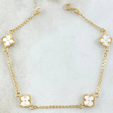 Wheat Bracelet Clover 2.55gr / 6.7in / 18K Gold