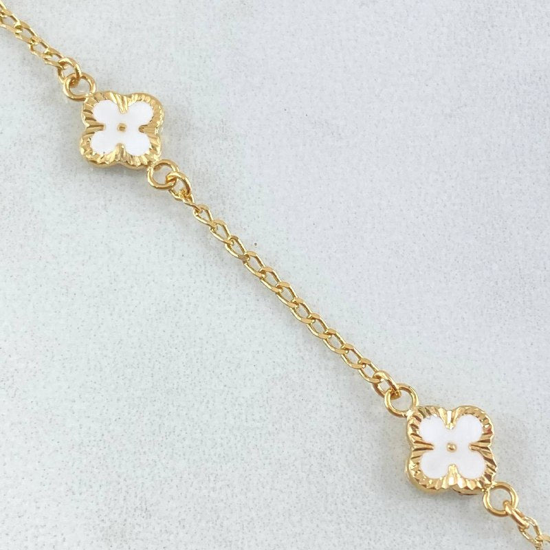 Pulso Espiga Trebol 2.5gr / 17cm / Oro 18K
