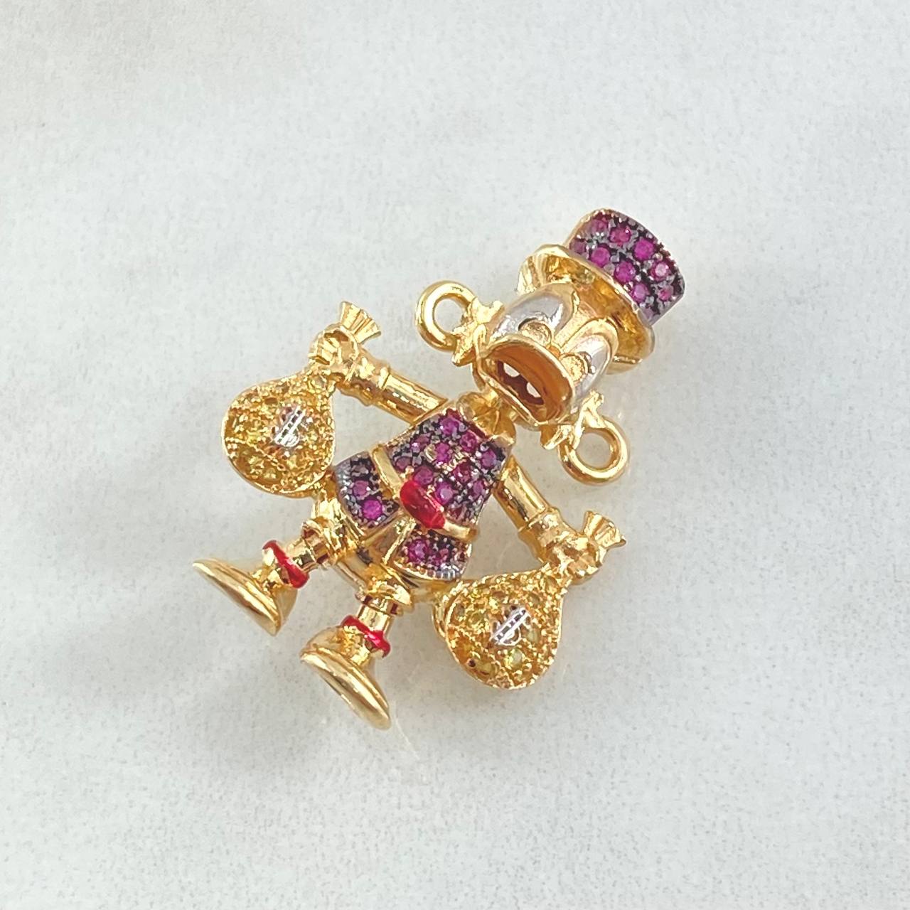 Charm Duck Money Bag 5.45gr / 1.0in / 18K Gold