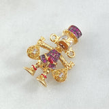 Charm Duck Money Bag 5.45gr / 1.0in / 18K Gold