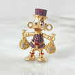 Charm Duck Money Bag 5.45gr / 1.0in / 18K Gold