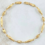 Rustic Dubai Striped Bracelet 3.15gr / 7.5in / 18K Gold