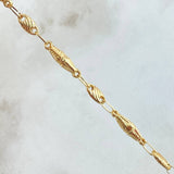 Rustic Dubai Striped Bracelet 3.15gr / 7.5in / 18K Gold