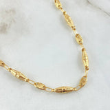 Cadena Rustica Dubai Rayado 9.5gr / 60cm / Oro 18K