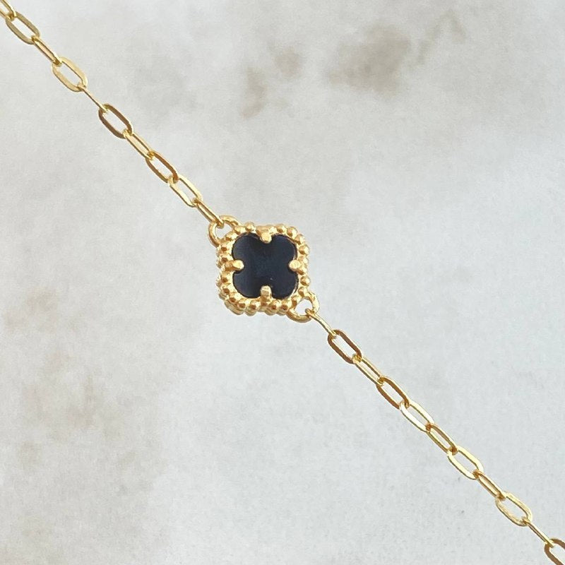 Clover Chain Continuous ring 6.4gr / 19.7in / 18K Gold ©