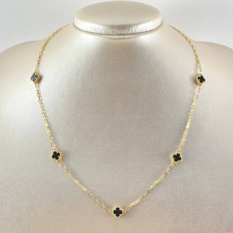 Clover Chain Continuous ring 6.4gr / 19.7in / 18K Gold ©