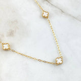 Clover Chain Continuous hoop 6.5gr / 50cm / 18K Gold ©