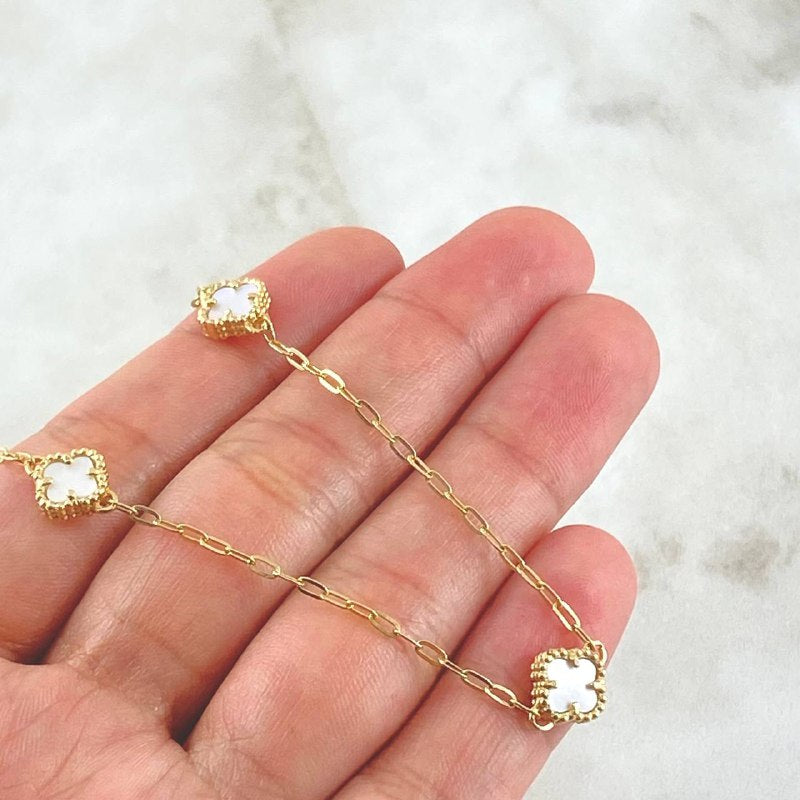 Clover Chain Continuous hoop 6.5gr / 50cm / 18K Gold ©