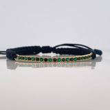 Pulsera Tejida Lineal Oro Amarillo 18K
