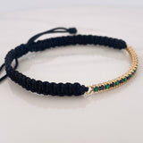 Pulsera Tejida Lineal Oro Amarillo 18K