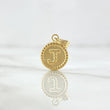 Pendant Letter J Matte 0.6gr / 1.7cm / Yellow Gold 18K Bordered Circle