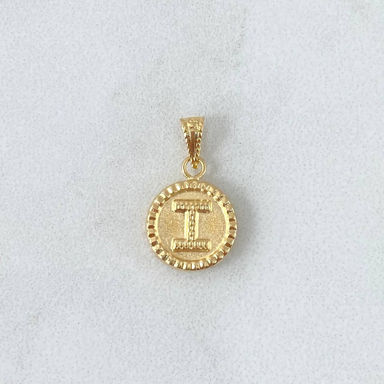 Dije Letra I Mate 0.55 g / 1/2 in Oro Amarillo 18K
