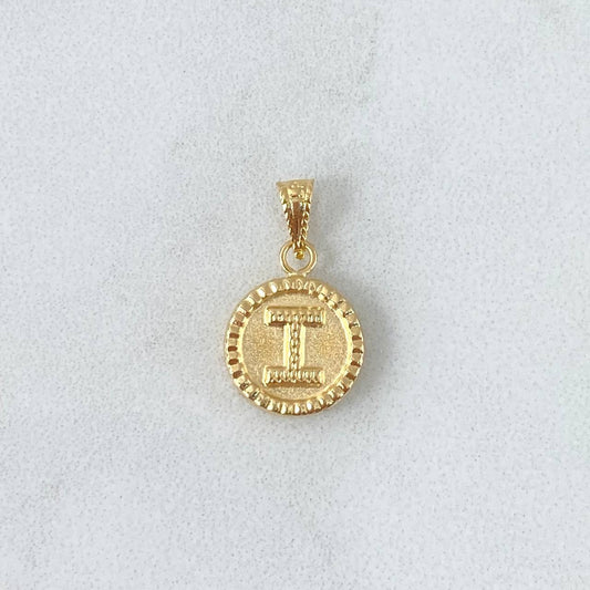 Dije Letra I Mate 0.55 g / 1/2 in Oro Amarillo 18K