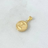 Pendant Letter I Mate 0.55gr / 1.7cm / Yellow Gold 18K Bordered Circle