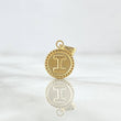 Pendant Letter I Mate 0.55gr / 1.7cm / Yellow Gold 18K Bordered Circle
