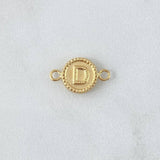 Charm Letter D 0.65gr / 0.7in / Bordered Circle 18K Gold ©