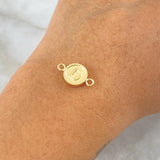 Charm Letter D 0.65gr / 0.7in / Bordered Circle 18K Gold ©