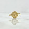 Charm Letter D Matte 0.55gr / 1.7cm / Circular Edged Yellow Gold 18K