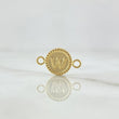 Charm Letter W Matte 0.55gr / 1.7cm-Outlined Circle 18K Yellow Gold