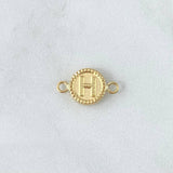 Charm Letter H Matte 0.6gr / 1.7cm / Circular Embossed Edge 18K Yellow Gold