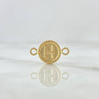 Charm Letter H Matte 0.6gr / 1.7cm / Circular Embossed Edge 18K Yellow Gold