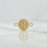 Charm Letter H Matte 0.65gr / 1.7cm / Circular Edged 18K Yellow Gold