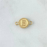 Charm Letter E Matte 0.65gr / 1cm-1.7cm / Yellow Gold 18K Bordered Circle *