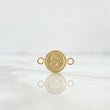 Charm Letter S 0.6gr / 0.7in / Bordered Circle 18K Gold ©