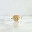 Herraje Letra S Mate 0.6gr / 1.7cm / Circulo Bordeado  Oro Amarillo 18K *