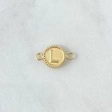 Charm Letter L Matte 0.6gr / 1.7cm / Circular Edged Yellow Gold 18K