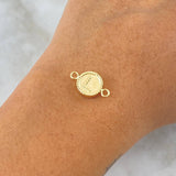 Charm Letter L Matte 0.6gr / 1.7cm / Circular Edged Yellow Gold 18K