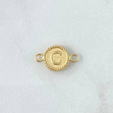 Charm Letter C Matte 0.6gr / 1.7cm / Circular Edged Yellow Gold 18K