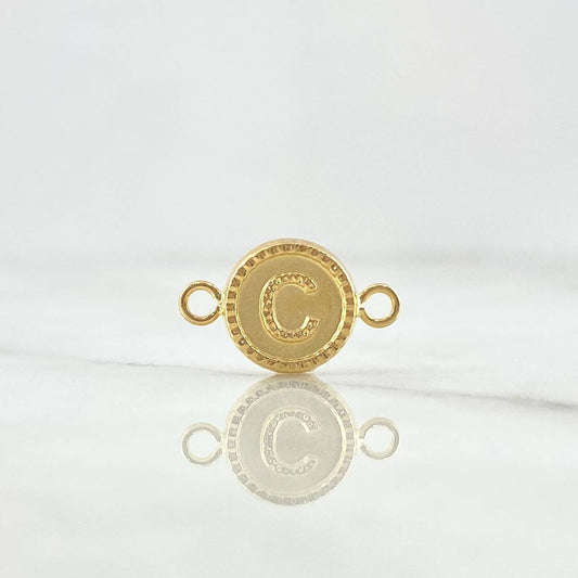 Charm Letter C Matte 0.6gr / 1.7cm / Circular Edged Yellow Gold 18K