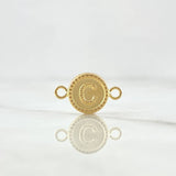 Charm Letter C Matte 0.6gr / 1.7cm / Circular Edged Yellow Gold 18K