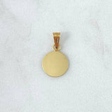 Pendant Circle Plate 0.5gr / 0.7in / Polished 18K Gold ©