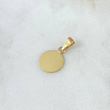 Pendant Circular Plate 0.55gr / 1.8cm / Polished 18K Yellow Gold