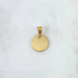 Pendant Smooth Circular Plate 0.55gr / 1cm - 1.6cm / Carved Internal Charger 18K Yellow Gold