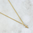 Set Cadena Lazo 1gr / 50cm / 1.2mm + Dije Cruz 0.25gr / 1.5cm Lisa 1.25gr Oro Amarillo 18K (Oferta) ©