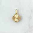Dije Trebol VCyA 1.7gr / 1.9cm / Diamantado Punteado Oro Amarillo 18K *