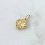 Pendant Clover 1.7gr / 1.9cm / Diamond Cut Dotted 18K Yellow Gold