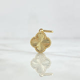 Pendant Clover 1.7gr / 1.9cm / Diamond Cut Dotted 18K Yellow Gold