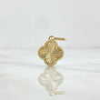 Dije Trébol VCyA 1.75gr / 1.9cm / Diamantado Punteado Oro Amarillo 18K