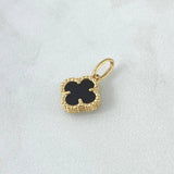 Pendant Trebol VCyA 1.6gr / 1.9cm / Black Onyx Spotted 18K Yellow Gold