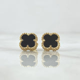 Topos Trebol Negro 2.55gr / 8.9mm Oro Amarillo Nac.Esp. 18K *