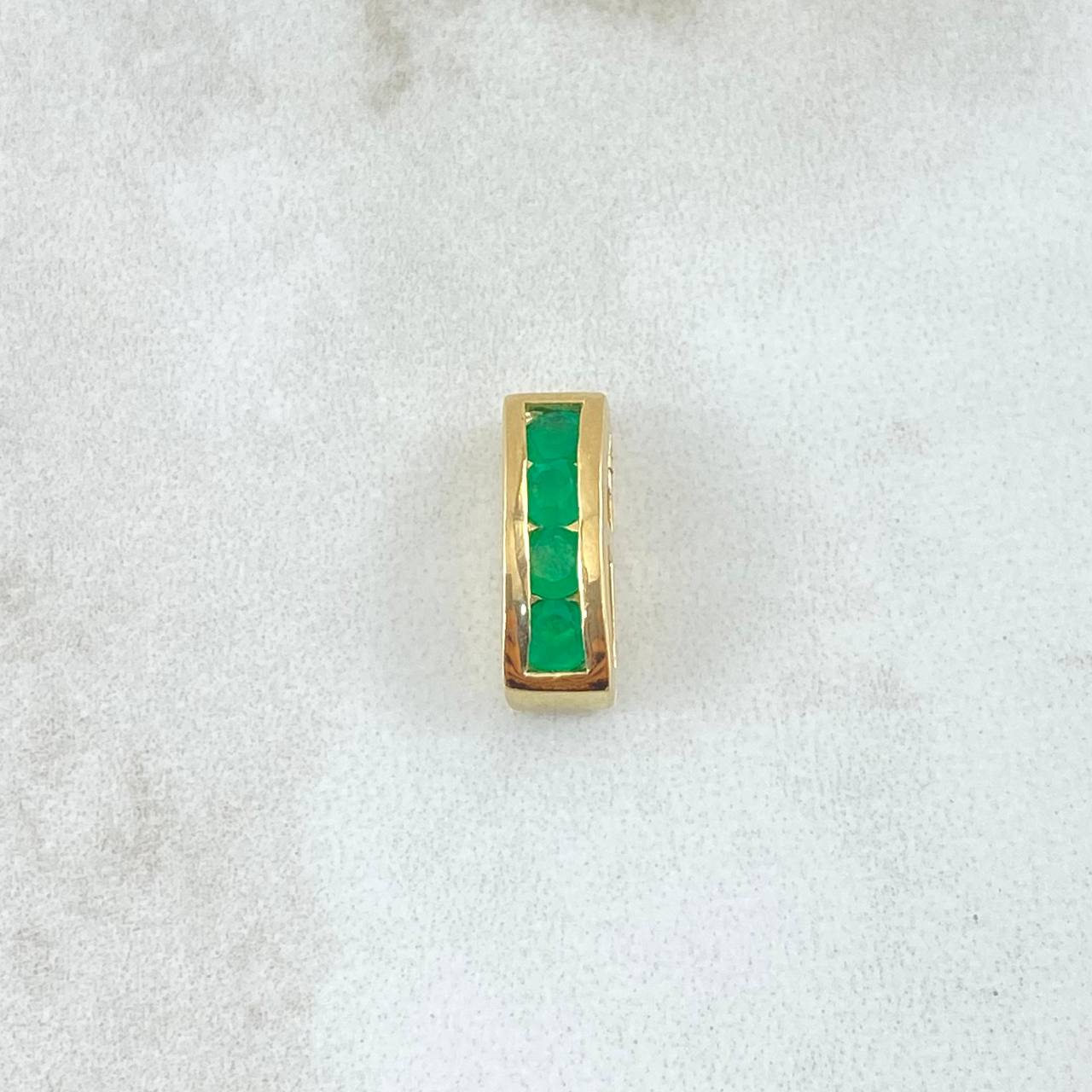 Pendant Omega 2.05gr / 1.4cm Emeralds 54pts Yellow Gold (Jewelry Offer)