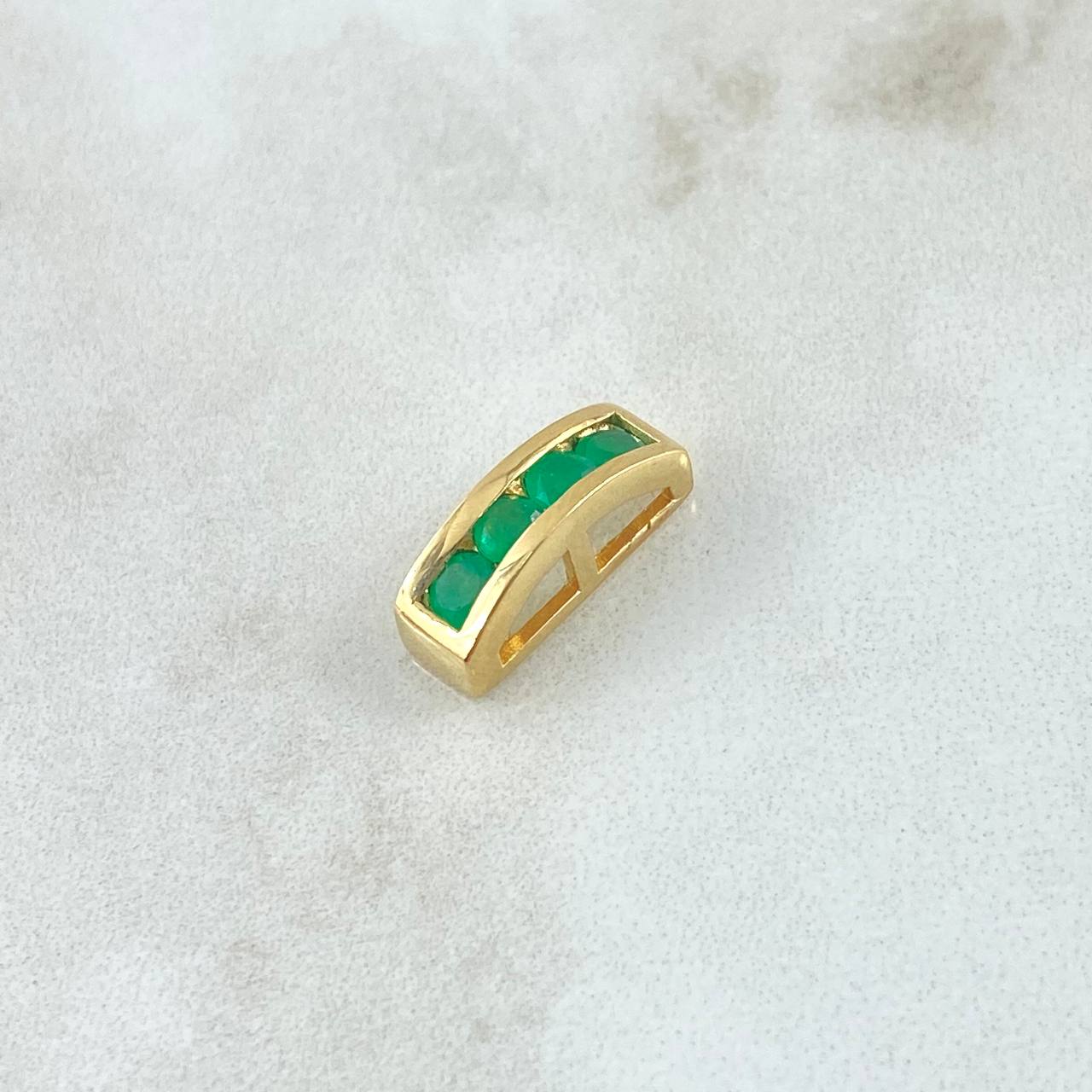 Pendant Omega 2.05gr / 1.4cm Emeralds 54pts Yellow Gold (Jewelry Offer)