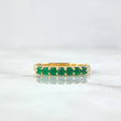 Vertebral Churumbela Ring 2.75gr Size 7 1/2 Emeralds 64pts Yellow Gold (Jewel) ©