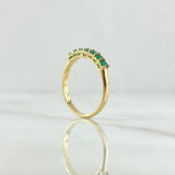 Vertebral Churumbela Ring 2.75gr Size 7 1/2 Emeralds 64pts Yellow Gold (Jewel) ©