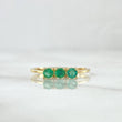 Trinity Ring 1.9gr T6 1/2 Emeralds 36pts Yellow Gold (Jewel)