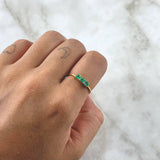 Trinity Ring 1.9gr T6 1/2 Emeralds 36pts Yellow Gold (Jewel)